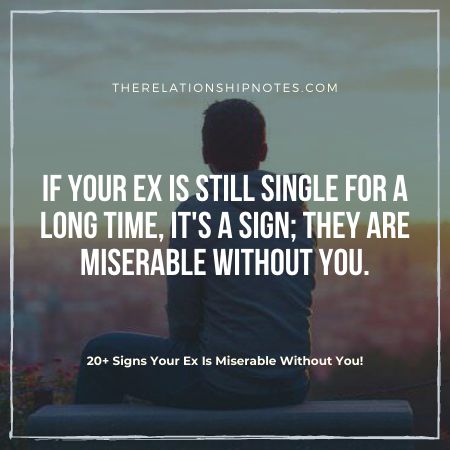 signs your ex is miserable