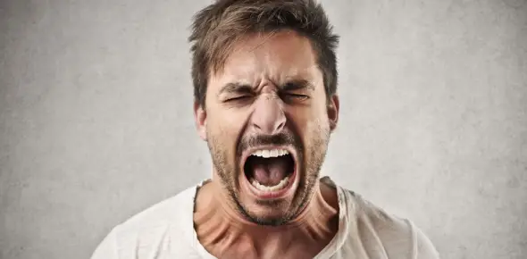 Man shouting in anger